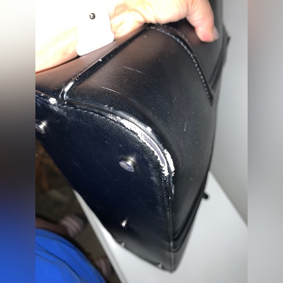 ✨🖤✨ Sole Society Marlow Vegan Structured Dome Top Handle Satchel Bag - Picture 11 of 14